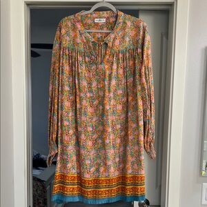 NATURAL LIFE Colorful Floral Long Sleeve Dress